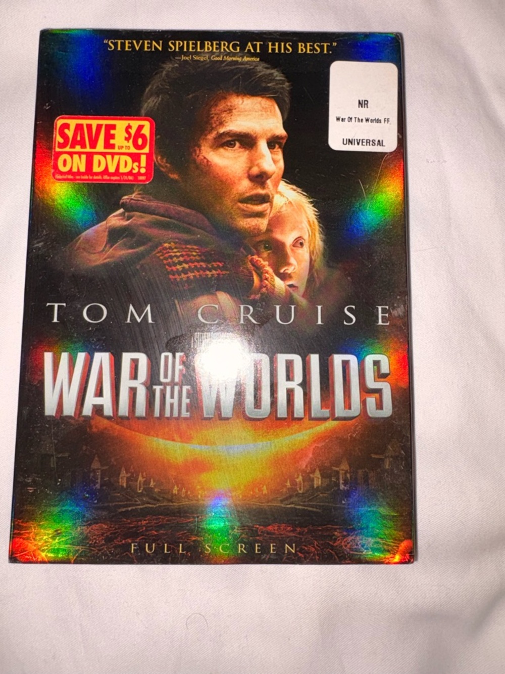 Universal Tom Cruise War of the Worlds DVD - Black, Orange, Red